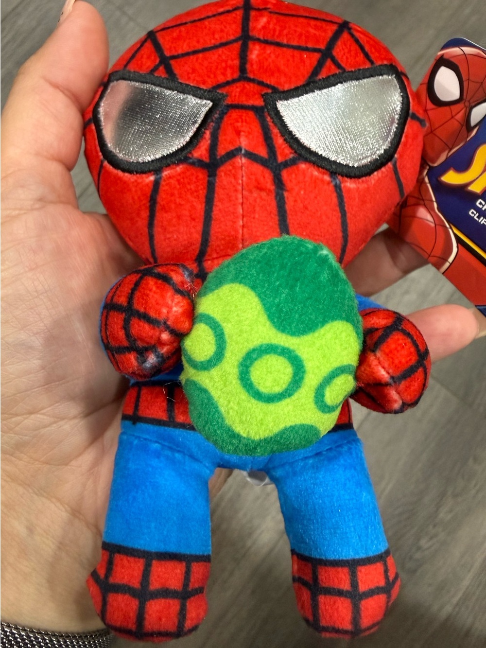 Marvel Spider-Man Plush with Green Tennis Ball - Picture 2 of 3